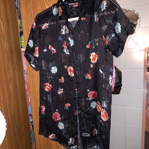 ZARA Mesh Button Up